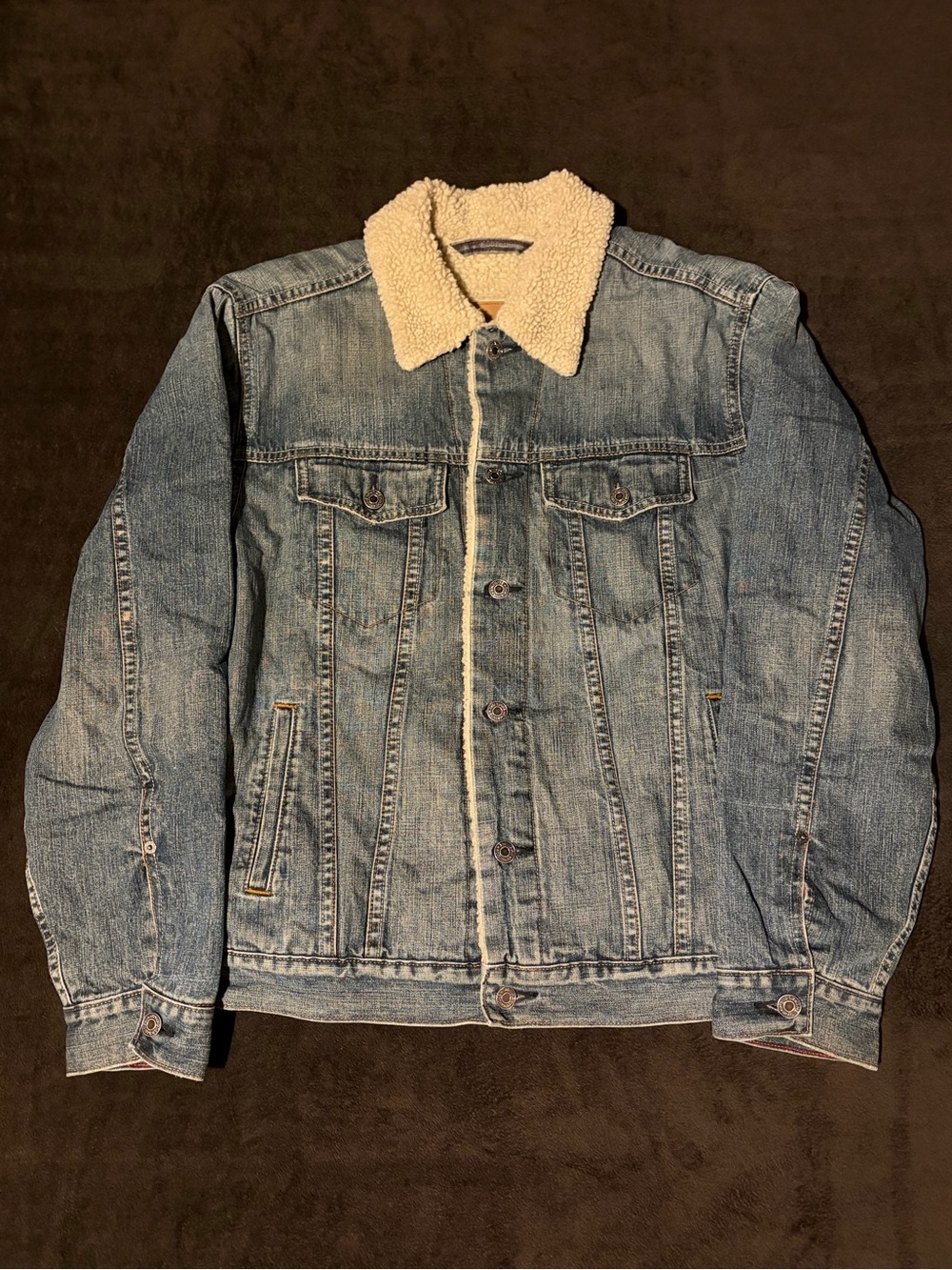 GAP Quilted Fleece Denim Trucker Jacket  Holiday '04